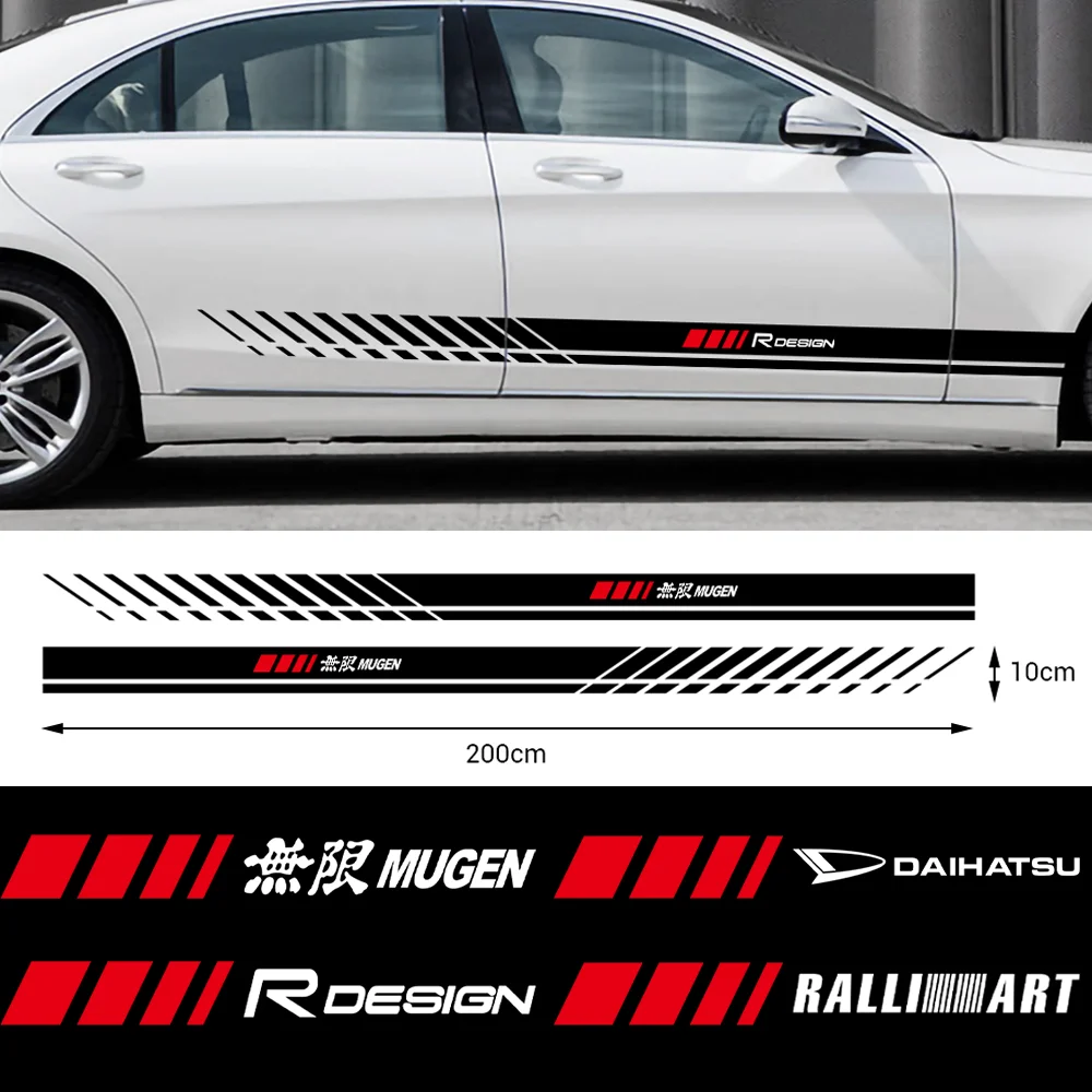 2Pcs Fashion Car Side Body Stripe Stickers Racing Sport Decalcomanie Per Seat Cupra Lbiza 6J Leon 5F Ateca E-Racer Formor Fr Racing