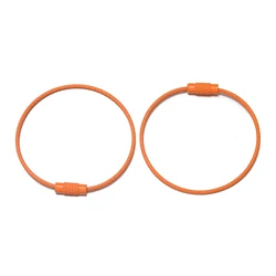 Colorful Iron Key Rings for Jewelry Making and DIY Crafts (10 - Pack, 50mm) (Orange)