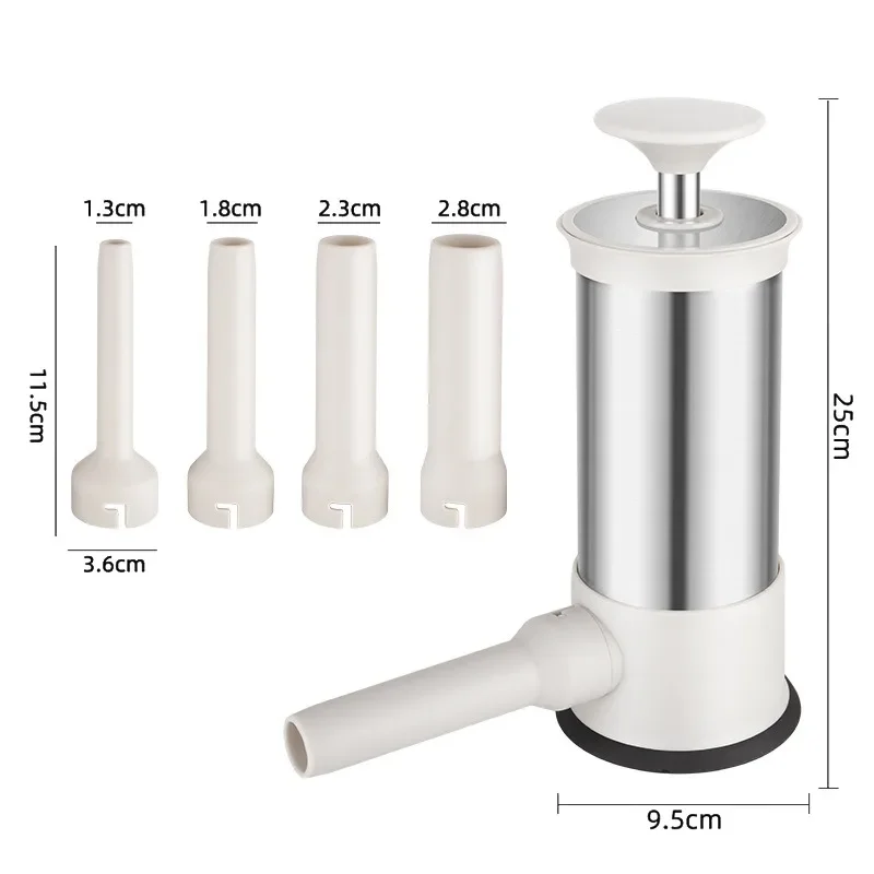 Sausage Meat Stuffer Horizontal Stainless Steel Sausage Maker Homemade Kitchen Meat Maker Tool Stuffer Filler