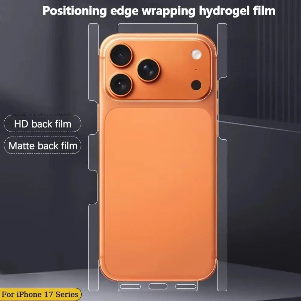 HD Clear Back Screen Protector Soft TPU Anti-Shatter Screen Protector Film Anti-scratch Matte Film for iPhone 17Pro/17 Pro Max