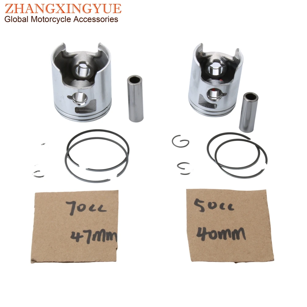 Kit Pistone 50Cc 70Cc Per Gilera Gp Replica Smt Sm Siux Gsm Rcr Enduro Zu50 Euro2 Ebe50 2T 40Mm 47Mm Moto
