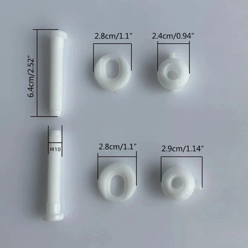 Einfach zu verwendende Toilettenschrauben, zuverlässige Toilettenschrauben, Kunststoffschraube, perfekt für den Heimgebrauch