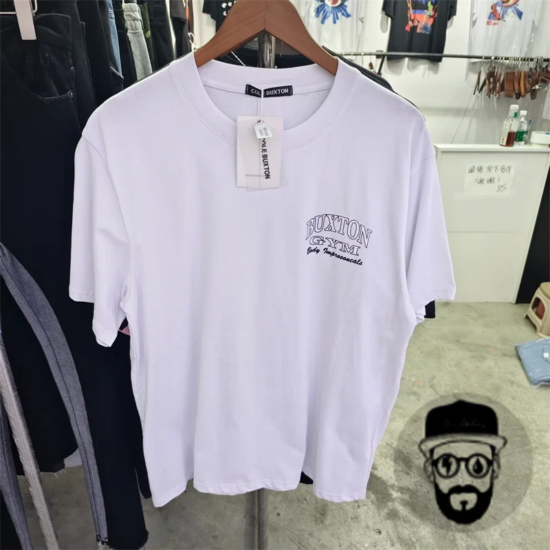 

Y2K pure cotton COLE BUXTON T-shirt with minimalist letters for men and women loose top tee