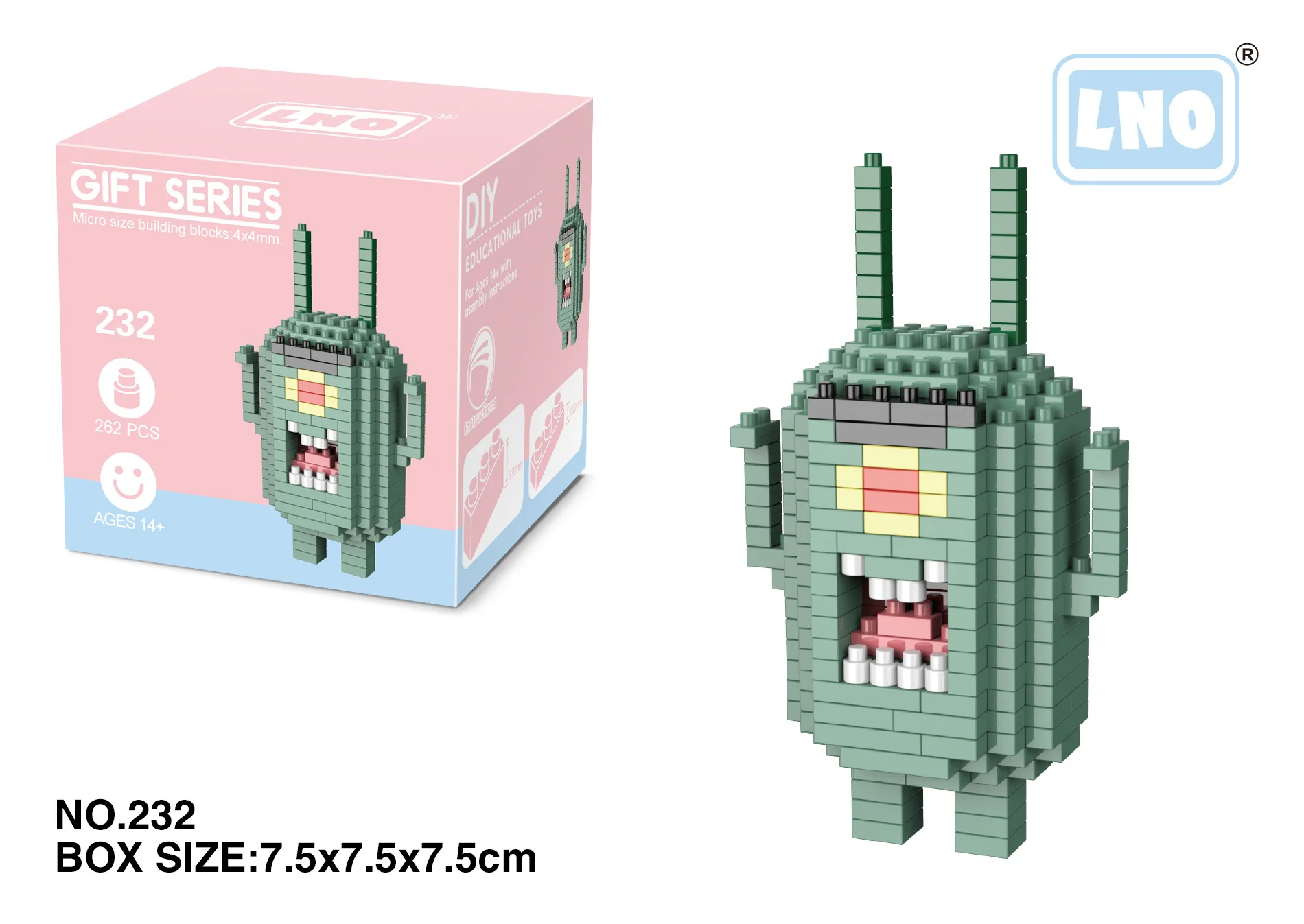 SpongeBob Schwammkopf Diamant Bausteine Krabs Patrick Star Gary Thaddäus Plankton 3D Modell Mini Ziegel Figur Spielzeug für Geschenk – Detail 9