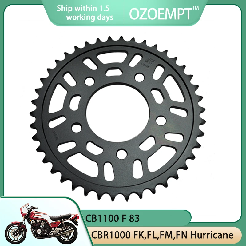 

OZOEMPT 530-42T Motorcycle Rear Sprocket Apply to CBR1000 FK,FL,FM,FN,FP,FR,FS Hurricane 89-95 CBX1000 A ProLink 80 CB1100 F
