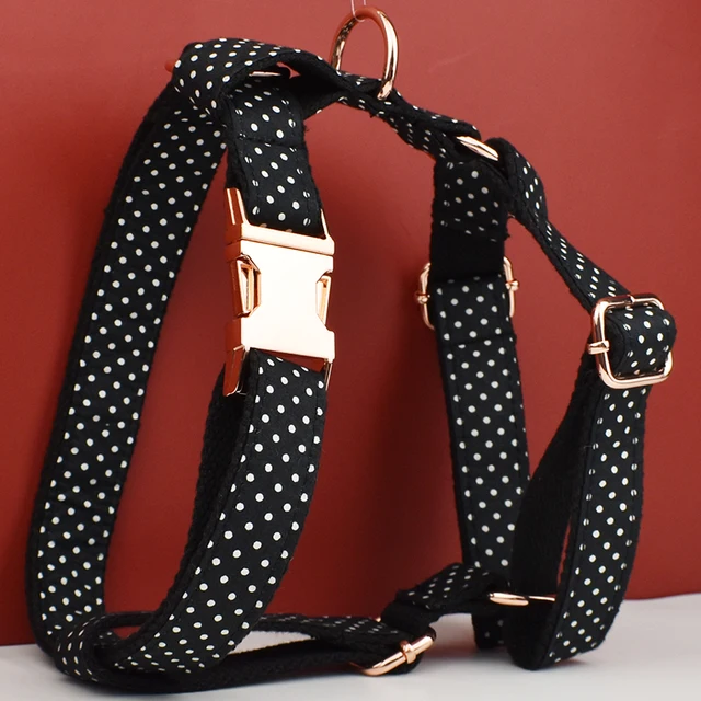 Hot Selling Custom Design Logo Sublimation Printed Polyester Pet Accessories Dog Collar Leashes Harness Bow Set Pink Zzkdot 02 2