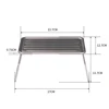 Mini Titanium Alloy Portable Plate Outdoor Folding Camping BBQ Grill Grate Ultralight Mini Table for Hiking Picnic Barbecue 2