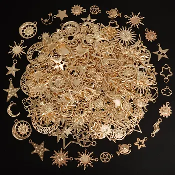 Gold Sun Moon Star Charms 1