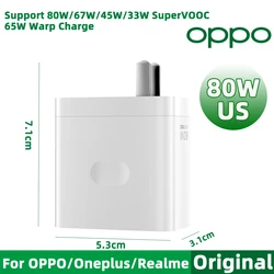 OPPO Supervooc Original 100W/80W Fast Charging Power Adapter (EU/US) - 80w US charger (Only charger)