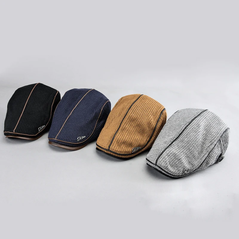 Retro classic beret winter new warm hat men's motorcycle windproof hat