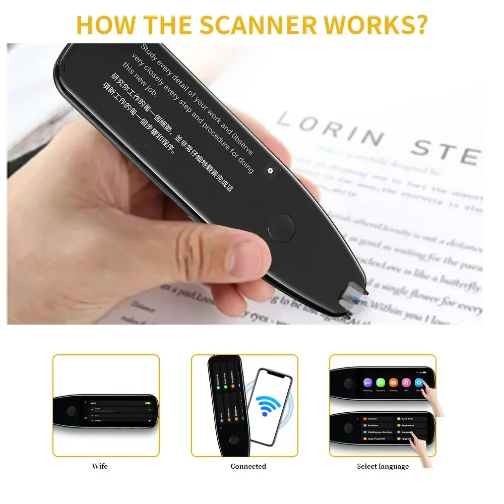 X5Pro Smart Voice Scan Translator Pen Real-Time Multi Language