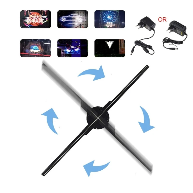 

3D Hologram Fan Advertising Display Projector with 224 LED Beads Video Projector