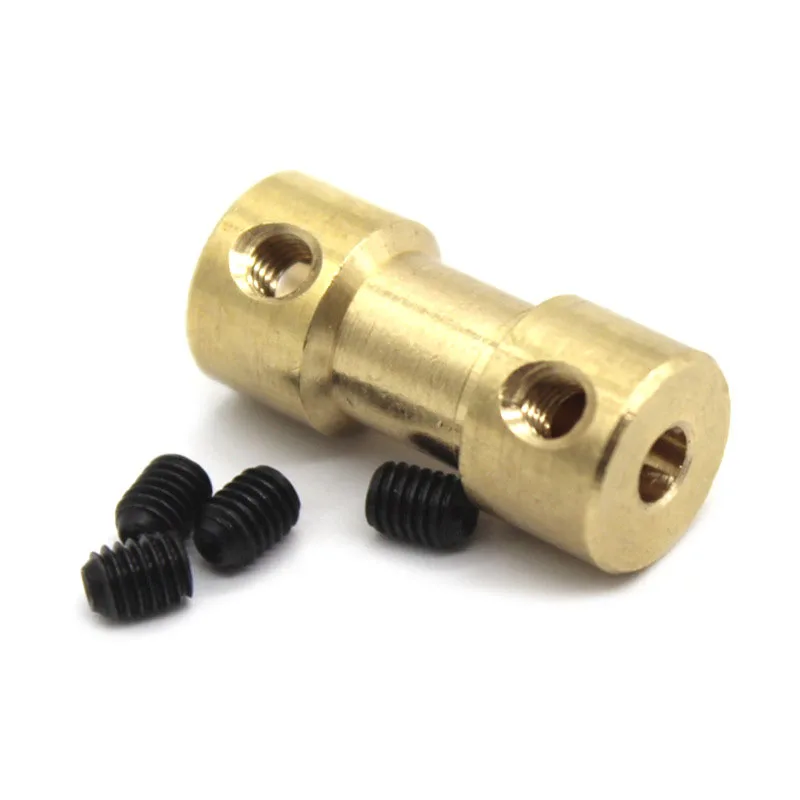 Rigid Shaft Coupler Shaft Coupler Shaft Connector Brass Rigid Motor Shaft Coupling Coupler Motor Transmission Joint 2mm 2.3mm 3mm 3.17mm 4mm 5mm 6mm