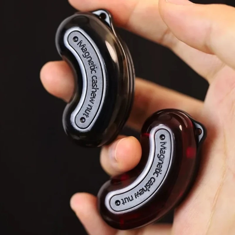 캐슈 넛 Fidget 마그네틱 푸시 카드 푸시 플레이트 코인 기계 슬라이더 EDC 감각 스트레스 감소 장난감 불안 완화