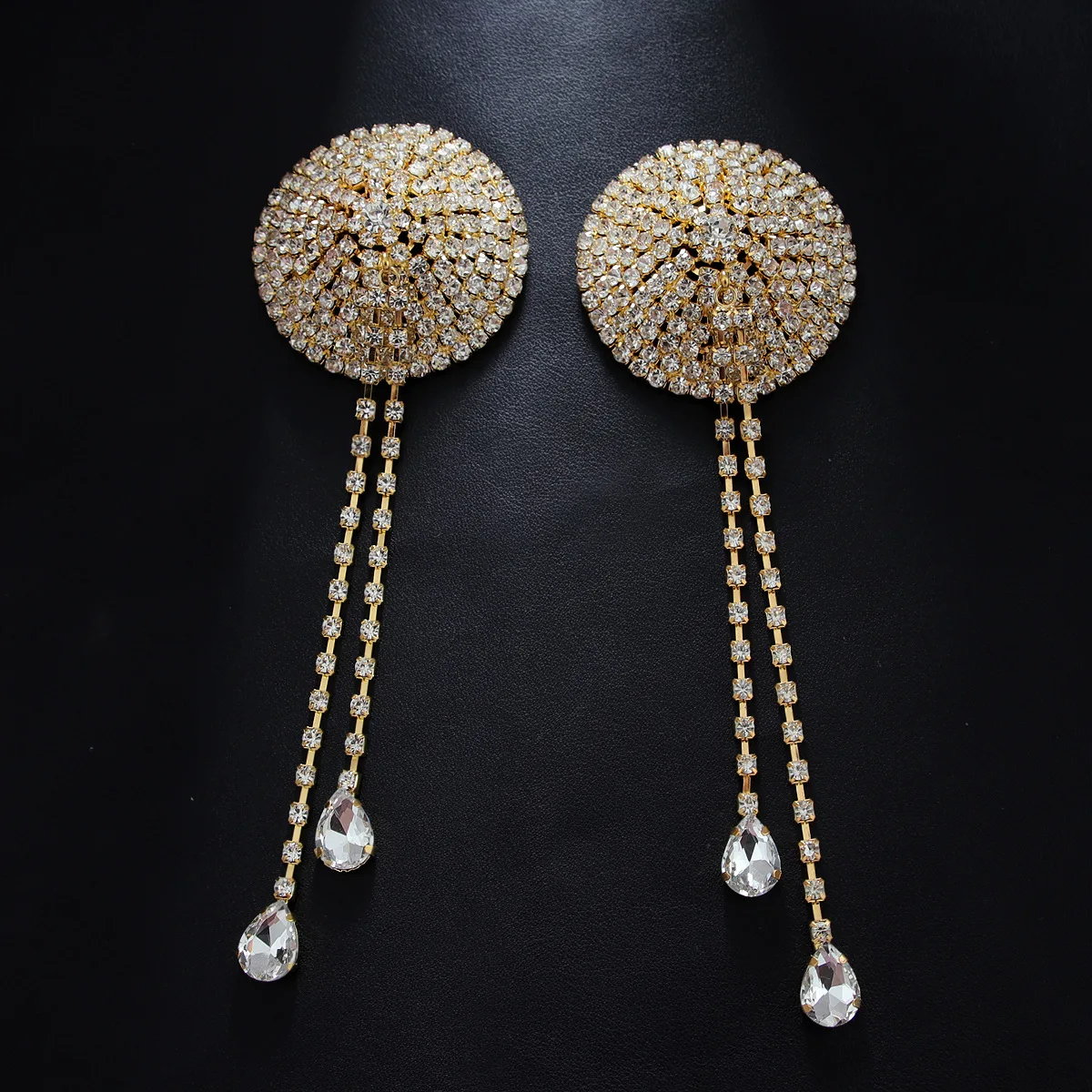 

New Geometric round Chest Paste Nightclub Sexy Tassel Breast Chain Body Chains