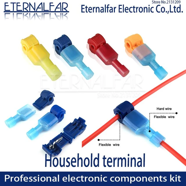 Household 22-10AWG 0.5mm-4mm Wire Cable Connectors Terminals Crimp Scotch  Lock Quick Splice Electrical