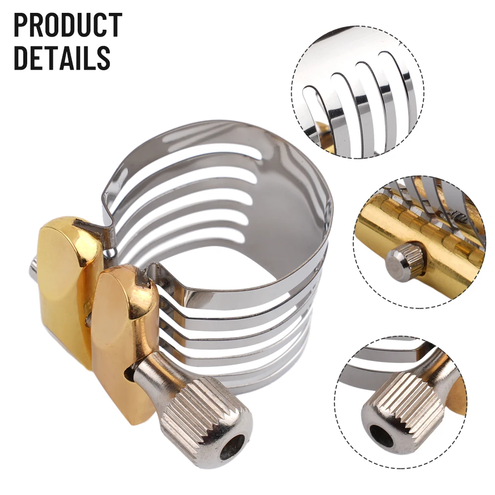 

Зажим для саксофона Sax Ligature, запасные части из серебристой нержавеющей стали, 67 г, аксессуары для альт/тенор/сопрано