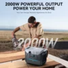 DaranEner NEO2000 Portable Power Station 2000W 2073.6Wh Capacity LiFePO4 Battery Emergency Mobile Solar Powered Generator for Ho 5