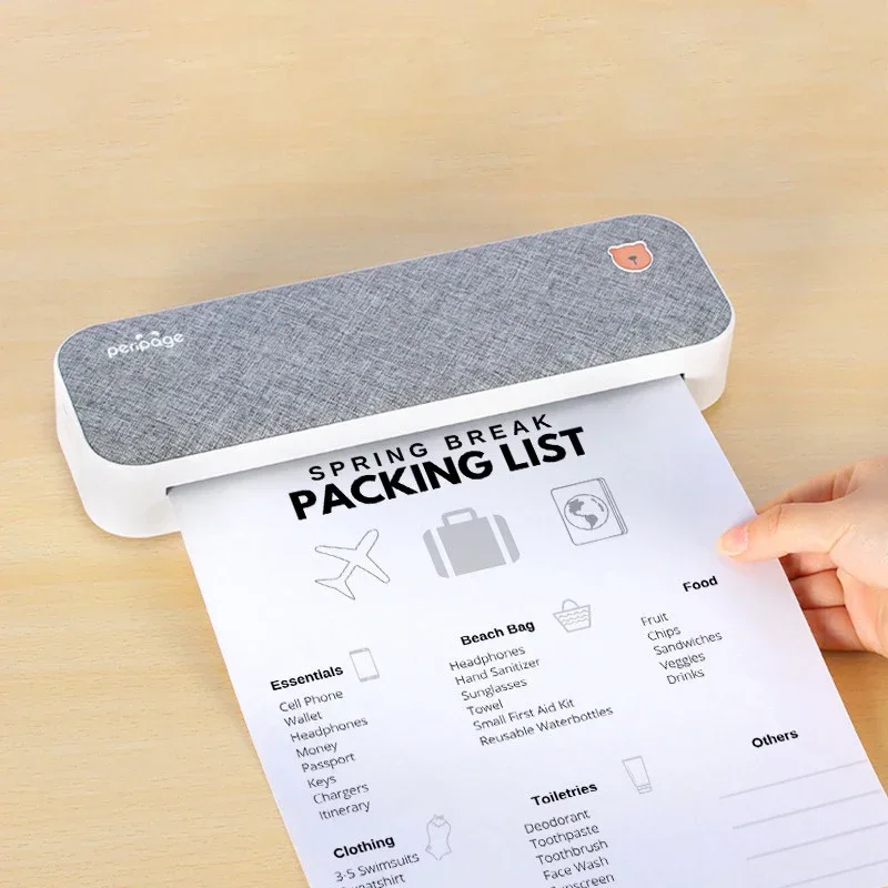 GlowMartA4 Portable Photo Wireless Mini Hand Thermal Label Pocket Printer Sticker Machine for Mobile Phone