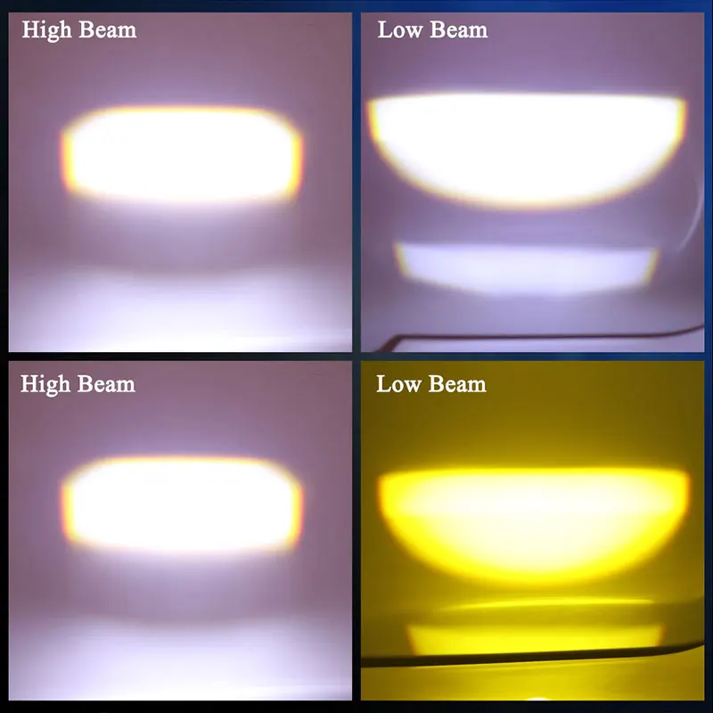 LED Headlight Bulbs H4 H6 BA20D Motorcycle CSP Lens White Yellow Hi Lo Beam Fog Light Scooter Motorbike Lamp Accessories
