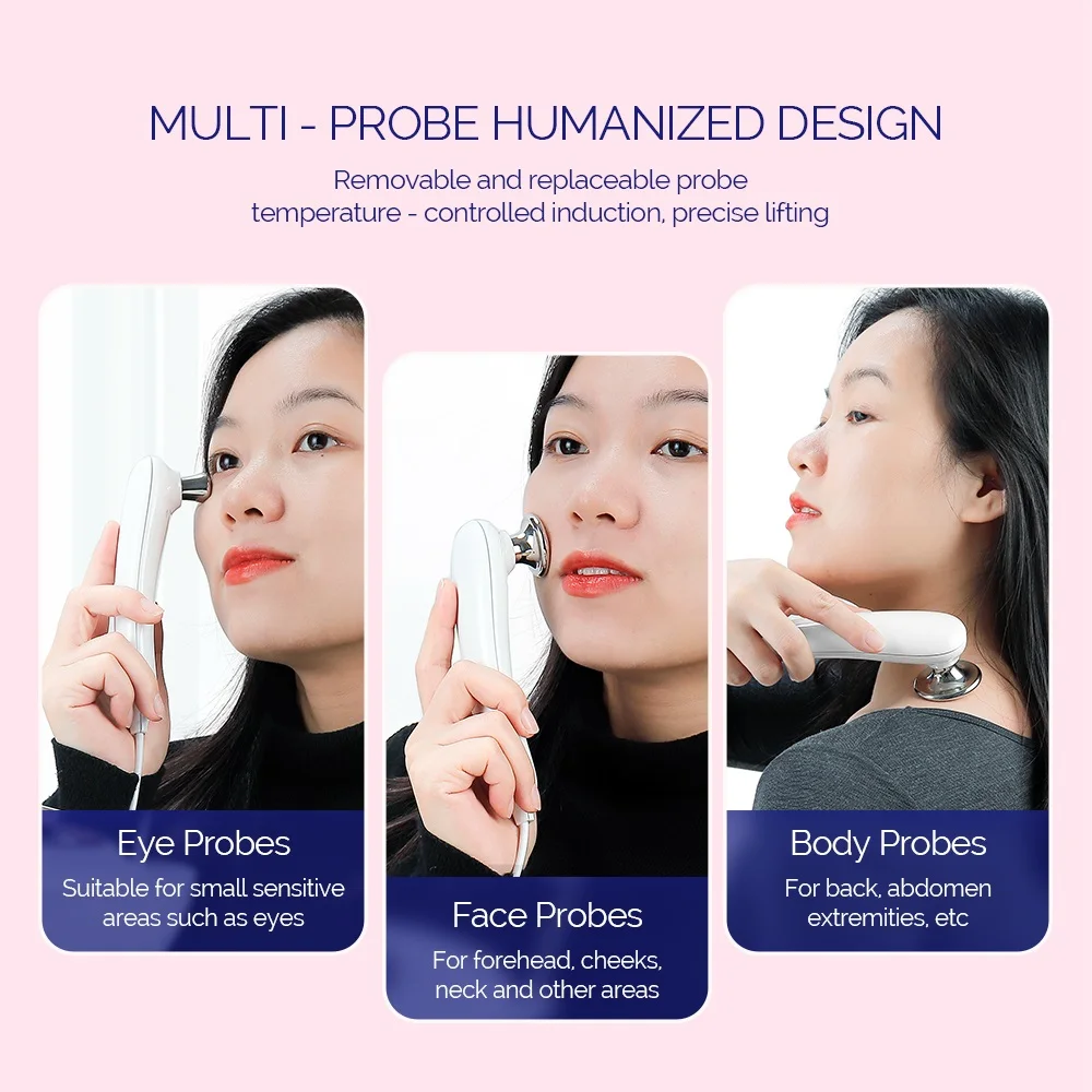 3-IN-1 Face&Eye&Body 1MHz Radio Frequency Skin Tightening Lifting Machine RF Body Slimming Device Anti-Wrinkle Cellulite Remover