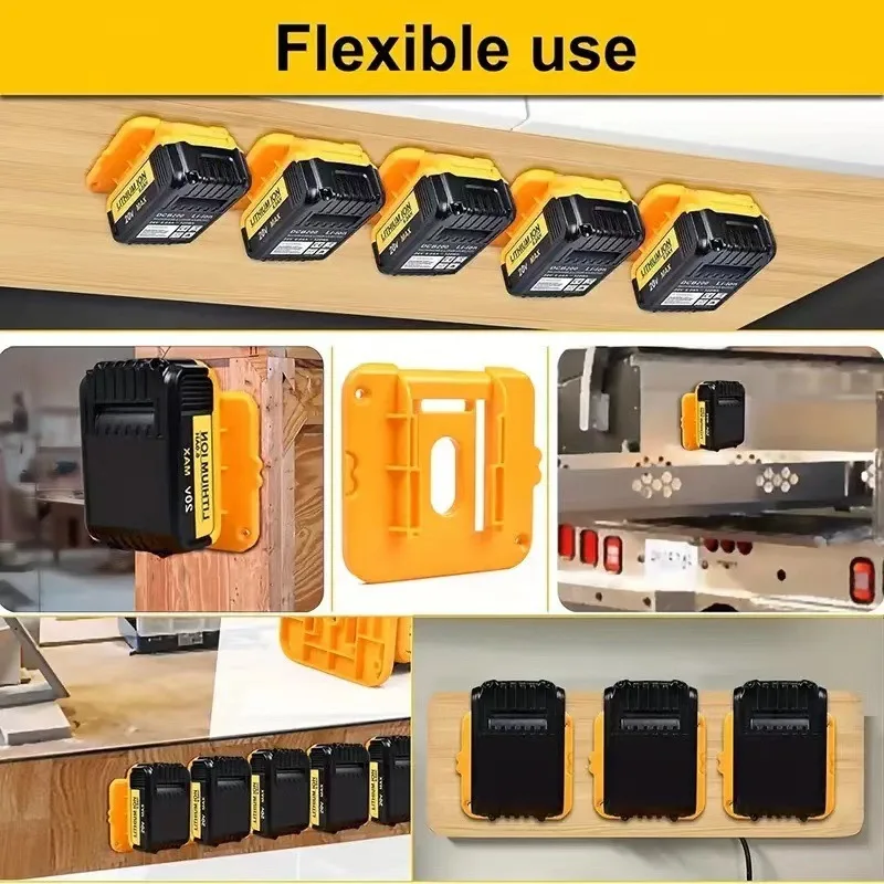 Dewalt 18V 20V 리튬 이온 배터리 DCB203 DCB205 용 1-10PCS 배터리 홀더 보관 랙, 작업대 용 벽걸이 형 배터리 도크