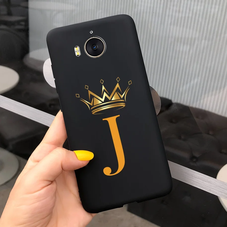 Luxury Initial Letters Crown Shockproof Phone Case Cover