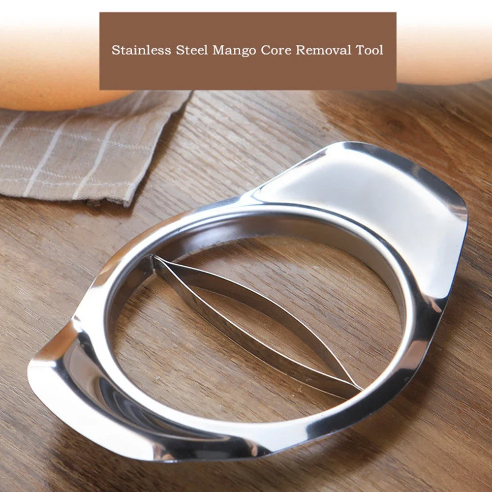 Stainless Steel Mango Cut Pitter Mango Core Remover Splitter Fruit Peach Slicer Cutter Kitchen Gadget Accessories