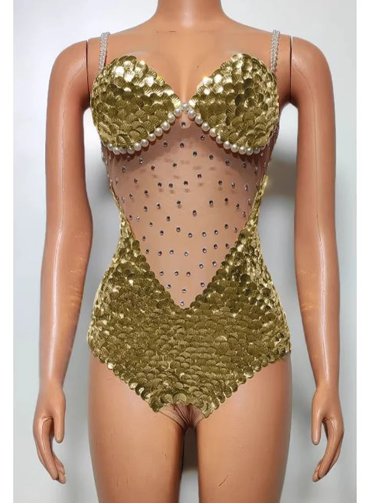 

Высококачественный популярный эластичный сексуальный комбинезон на бретелях с блестками и бриллиантами Новинка 2024 модная женская одежда