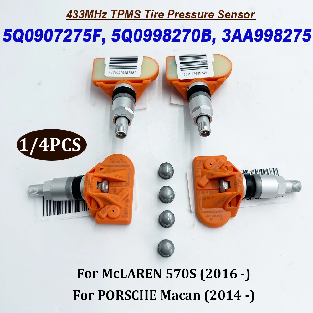 

1/4 шт. 5Q0907275F 5Q0907275 5Q0907275B TPMS 433 МГц датчик мониторинга давления в шинах 3AA998275 5Q0998270 5Q0998270B для VW Jetta