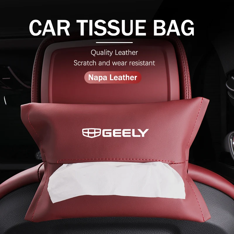 자동차 종이 타월 상자 Sun Visor Geely Atlas pro Tugella Emgrand ec7 Coolray Geometry c gc9 용 티슈 보관 상자
