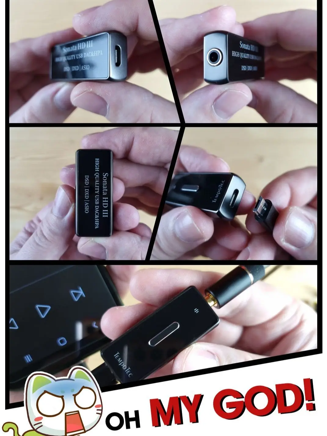 TempoTec Sonata HD III USB C DAC Adapter USB Dongle Headphone Amplifier Type C To 3.5MM Chip CS43131 headphone amplifier portable dac amplifier