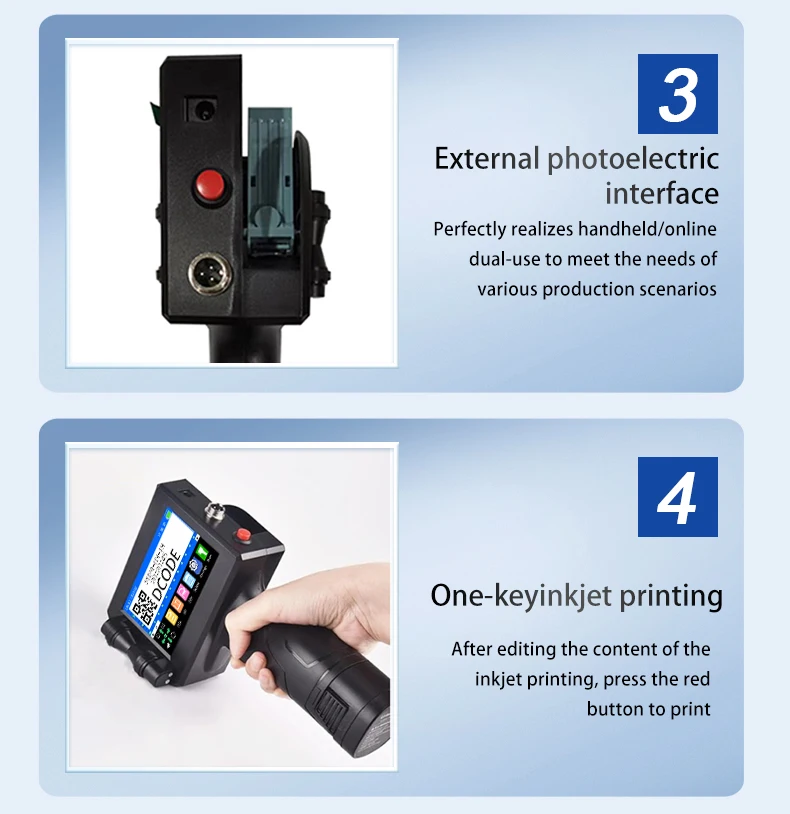 1750PLUS-1 25.4mm Handheld Inkjet Printer Portable TIJ Printer Logo Counter Batc
