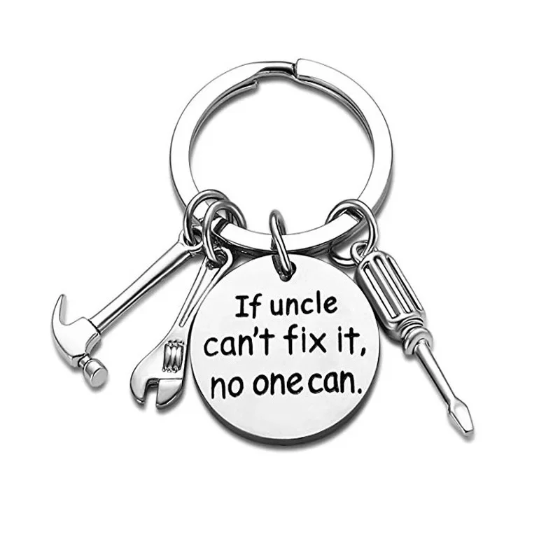 Fathers' Day Dad Papa Birthday Wrench Keyring Metal Hand Tools Daddy Fathers Day Keyring Men Father Party Gift