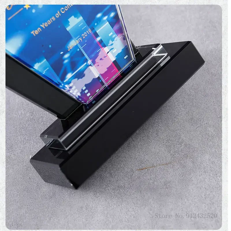 Customized Creative Crystal Trophy, Honor Creative Lettering, Color Printing, Excellent Employees Award, High-end Home Decor 1Pc