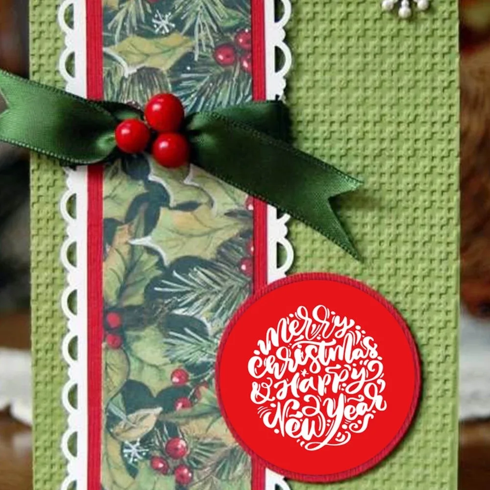 50-100 stücke rote Weihnachts aufkleber Frohe Weihnachten Aufkleber für Weihnachts feier Dekor Etiketten Kinder Geschenk Briefpapier Aufkleber – Detail 5