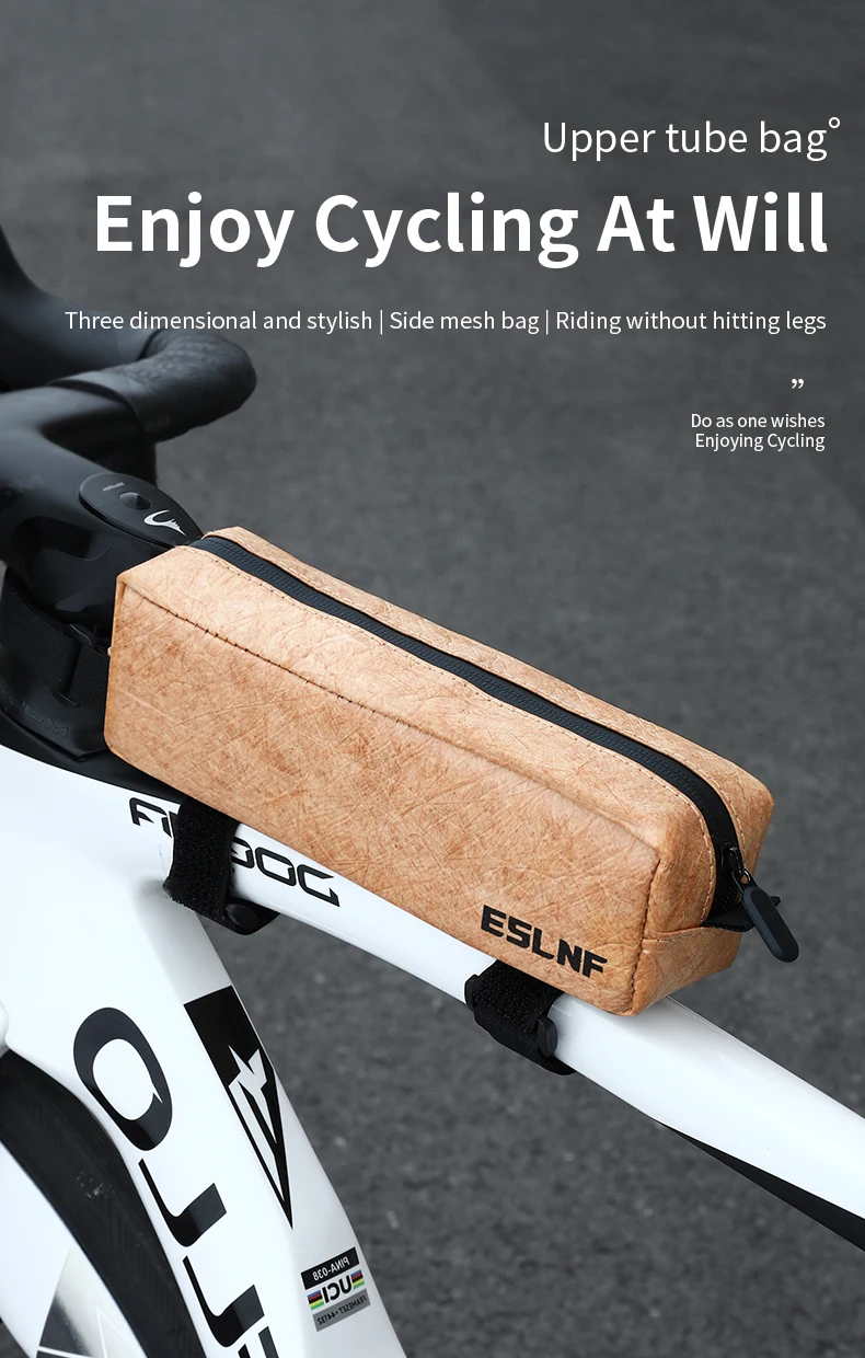 Description Picture 2 of itemESLNF Bicycle Front Beam Bag & Top Tube Bag Set - Head Tube Phone Pouch Included - Mountain & Road Bike Cycling Accessories Pack