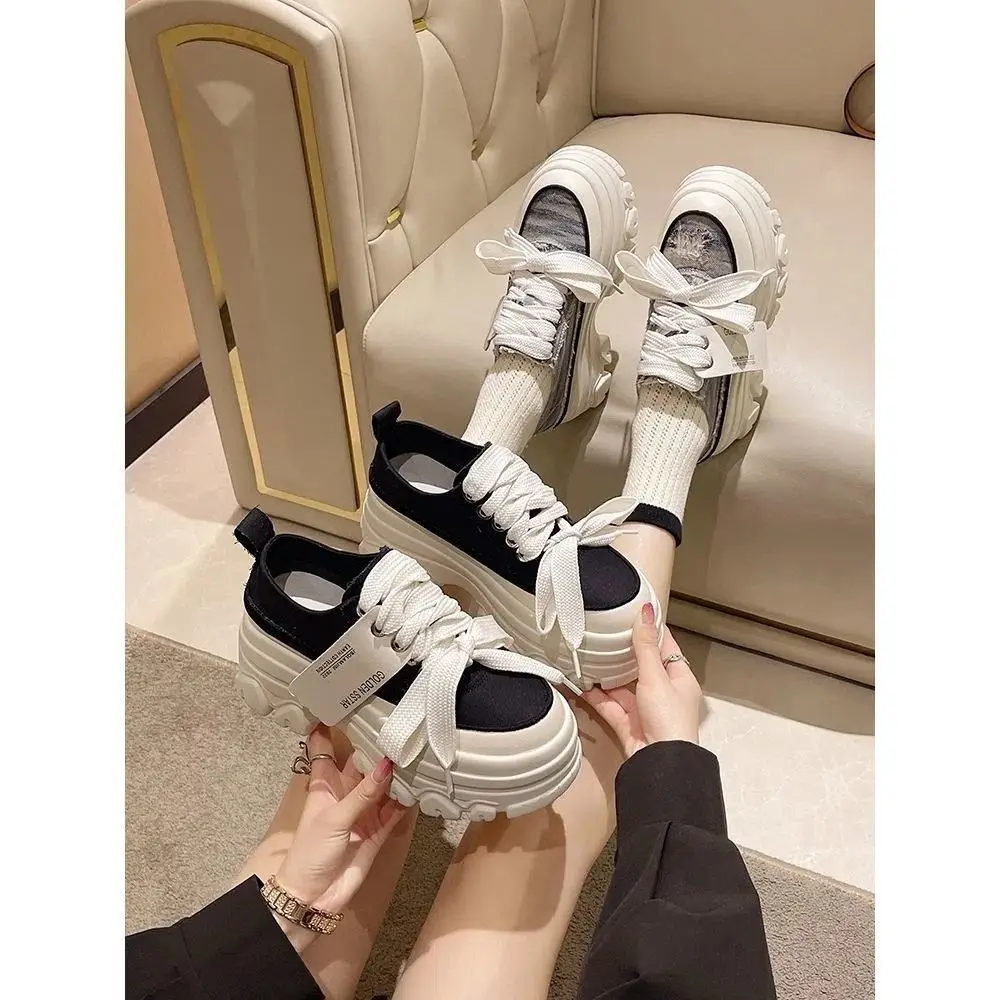 Women Casual Shoes White Sneakers 2023 Women Fashion Spring Summer PU Sneakers Women Platform Vulcanize Shoes Zapatillas  Mujer