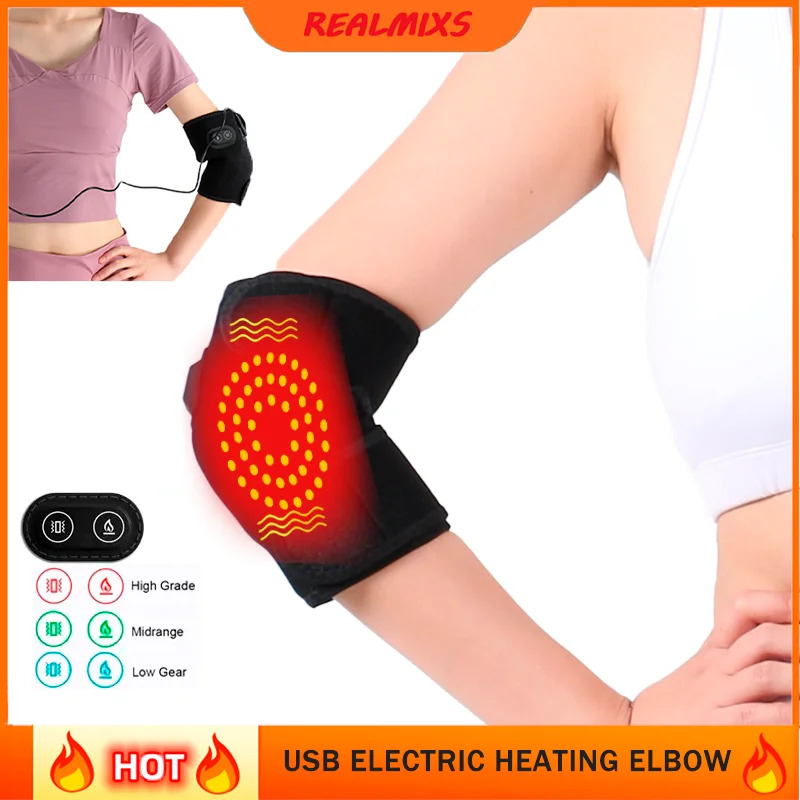 

Heating Elbow Pad warm Wrap USB Arm Sleeve Brace Support Hot Therapy For Arthritis Joint Injury Pain Relief USB Rehabilitation