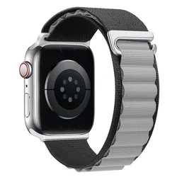 Alpine Loop Bracelet for Apple Watch - Premium Strap Collection (Black gray)