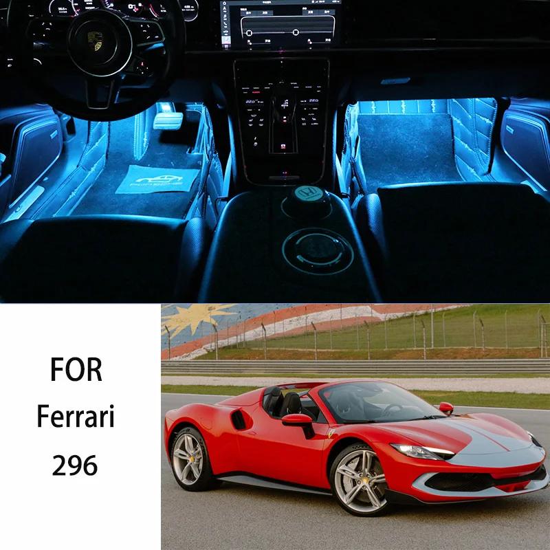 Per Il Ferrari-296 Led Car Interior Ambient Foot Light Atmosphere Lampade Decorative Decorazione Per Feste Luci Strisce Al Neon