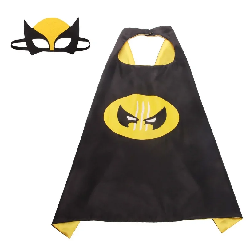 Disney Halloween Child Movie Avengers Luxury Print Cloak Justice Superhero Spiderman Hulk Cosplay Cloak with Mask Gift Toys face mask
