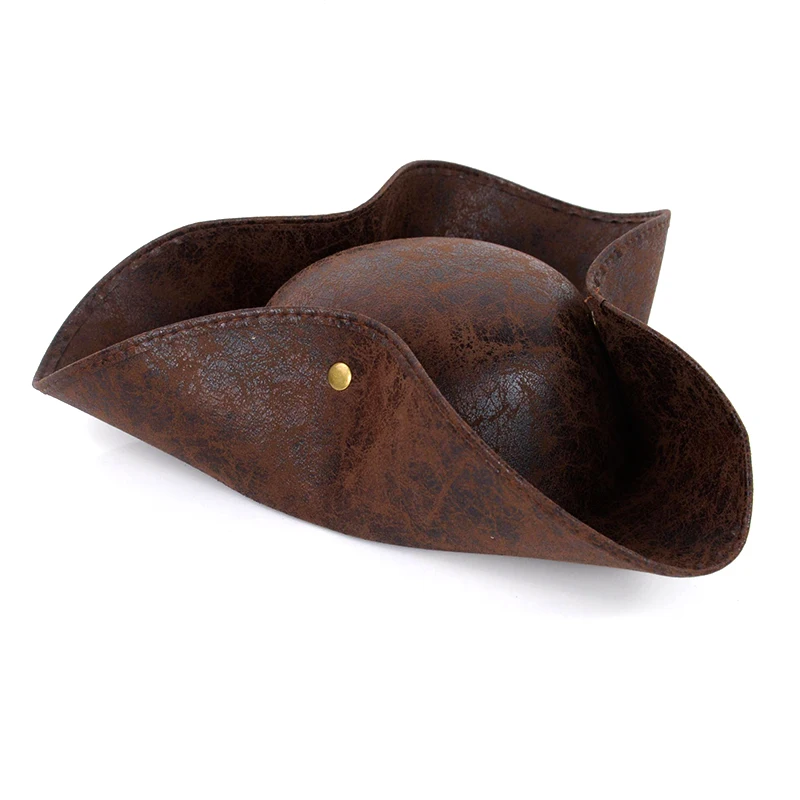 Halloween Brown Distressed Pirate Tricorn Hat Masquerade, 46% OFF