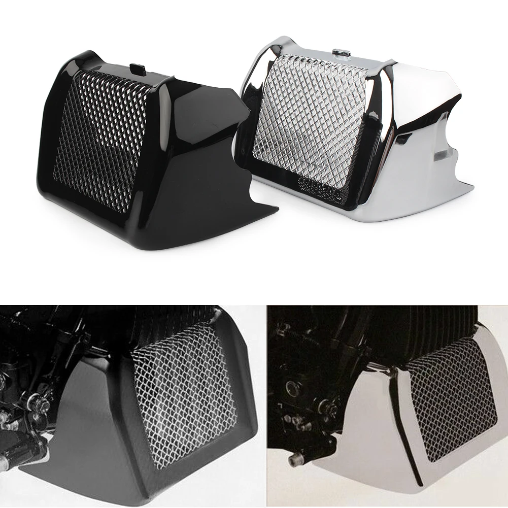 

Motorcycle Oil Cooler Outer Cover Case For Harley Street Glide Road King 2017 2018 Black Chrome ABS Plastic