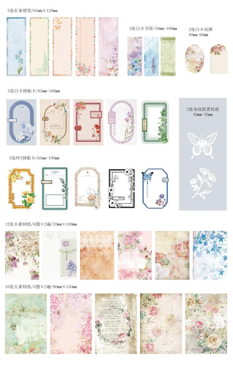 85 pcs Large quantity Vintage border sticker DIY Decorative paper Scrapbooking Material handmade Junk Journal Supplies