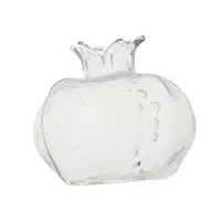 Creative Red Pomegranate Glass Vase Transparent Pomegranate Hydroponic Flower Vase Hammer Pattern Glass Fruit Vase Desktop 2