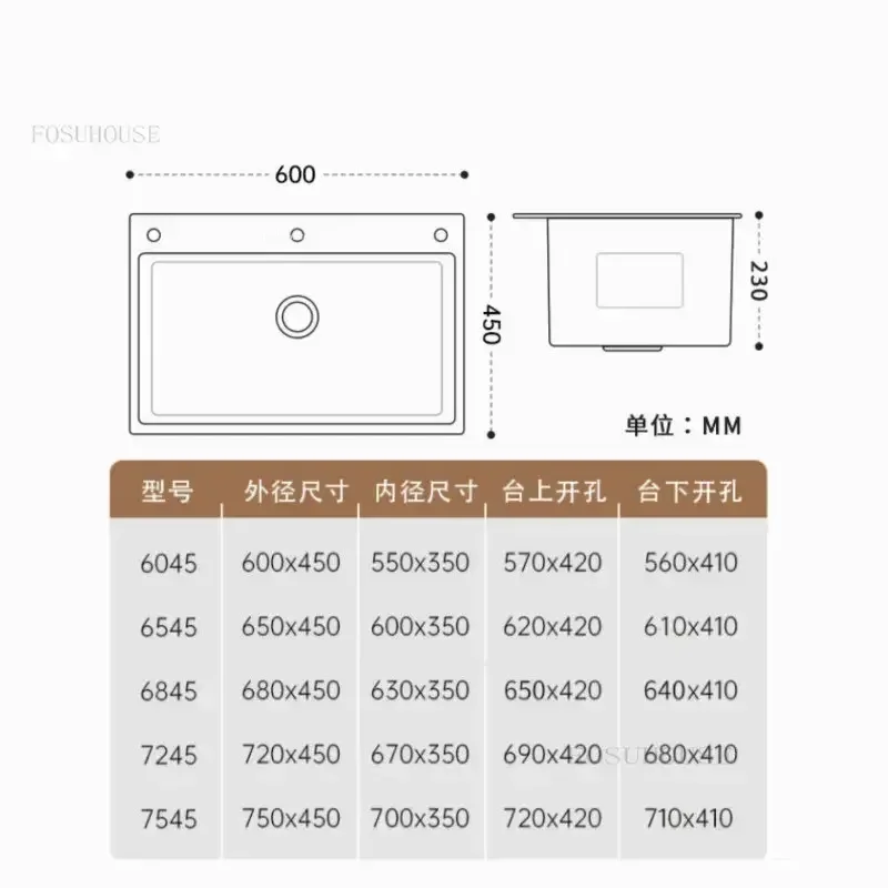 304 Stainless Steel Large Kitchen Sink for Home Nano Waterfall Washbasin Sinks Kitchen Accessories Under-counter Washbasin Novel
