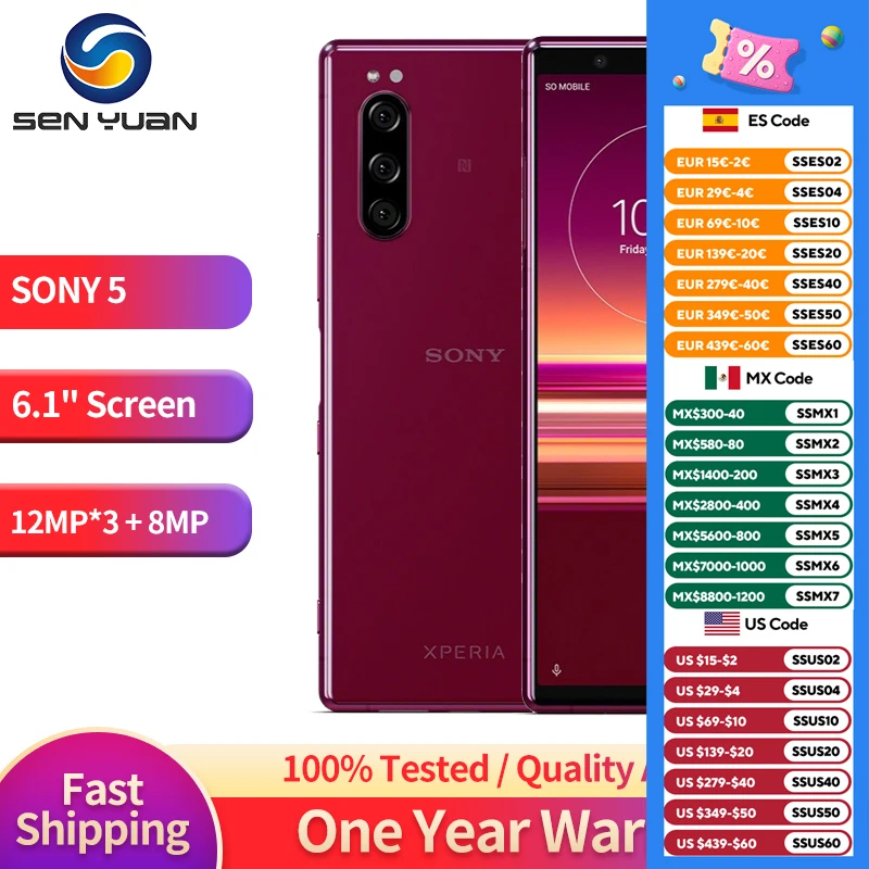 Sony Xperia 5 J8210 J9210 Japanese version 6G RAM 64GB/128GB
