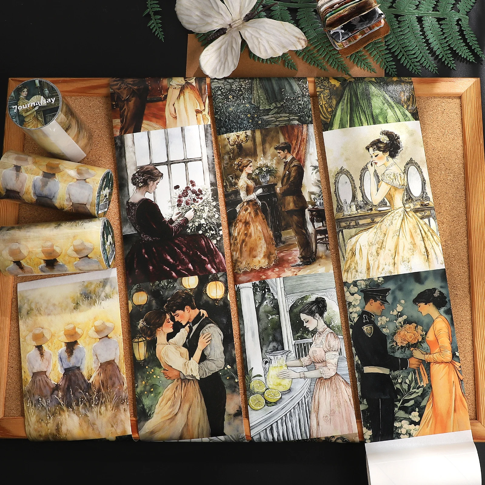 80mm*200cm 빈티지 캐릭터 꽃 풍경 와시 테이프 크리 에이 티브 DIY 저널 재료 콜라주 스크랩북 편지지