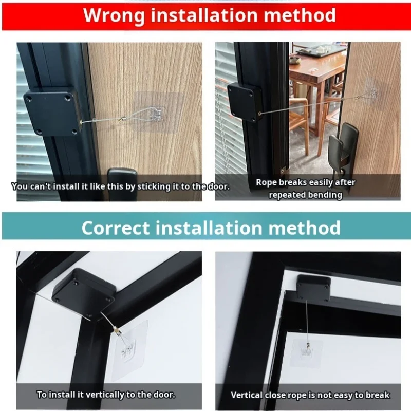 er door puller Automatic er door closer New Upgrade Damping Automatic closer Punch-free Door Closer